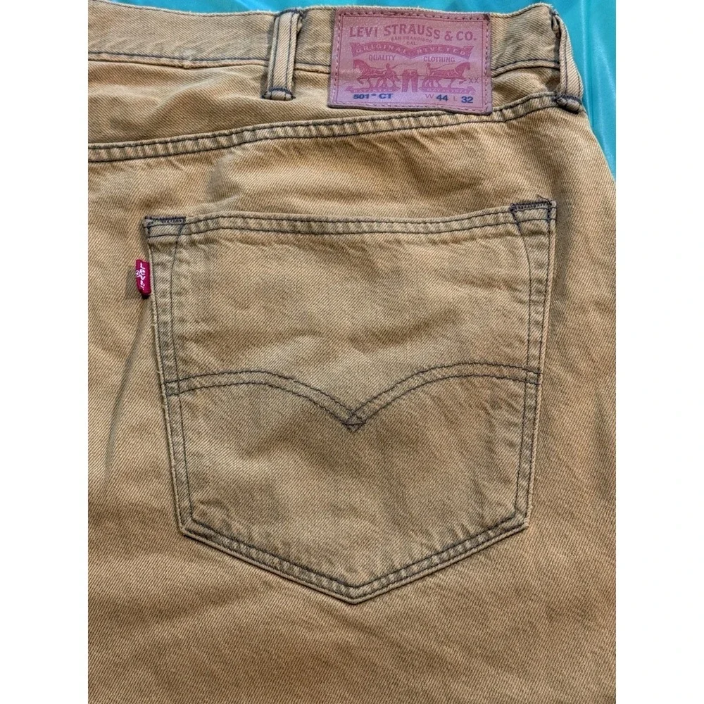 Levi's 501‎ XX Jeans Mustard Rust Button Fly Men's 44x32 Straight Fit Strong